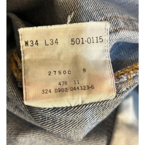 Vintage Levi’s 501 Original Fit Jeans Button Fly W34 L34 (Actual 34x33) - Picture 8 of 8